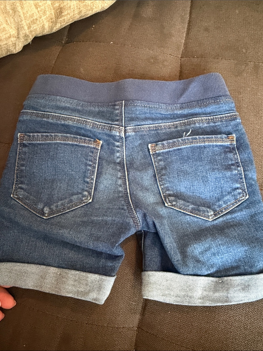 wonder nation Blue Denim Drawstring Jean Shorts - Picture 3 of 3